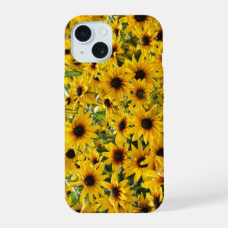 Bloemgele Bloemen Veld iPhone Hoes 15 Case