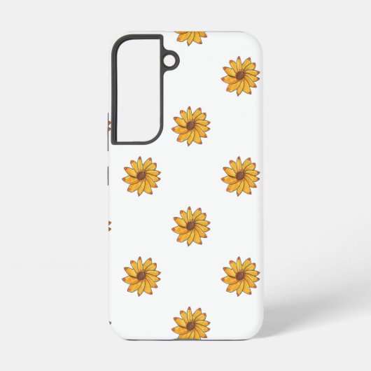 Bloemgele marker inktpatroon samsung galaxy hoesje (Achterkant)