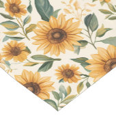 Bloemgele zonnebloemen korte tafelloper (Hoek)