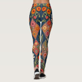 Bloemgeometrie: levendige AI-gegenereerde Leggings (Achterkant)