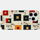  Bloemgeometrie - Vetgedrukte Rood & Zwarte Kunst Case-Mate iPhone Case (Achterkant (horizontaal))