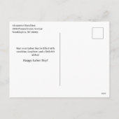 Bloemgereedschap Fijne Dag van de Arbeid Feestdagenkaart (Achterkant)