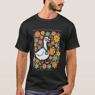 Bloemgeregistreerde Dwaas Gans Gedragstechnicus T-shirt