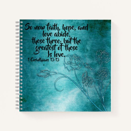  Bloemgeschrift Handgemaakte Spiral Notitieboek (Voorkant)