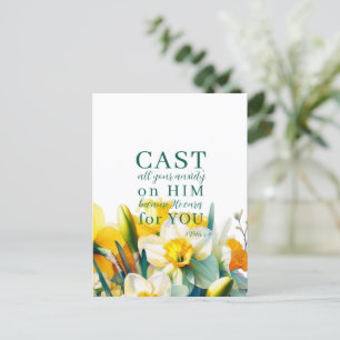 Bloemgeschriften 1 Petrus 5:7 Briefkaart