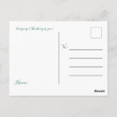 Bloemgeschriften 1 Petrus 5:7 Briefkaart (Achterkant)