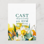 Bloemgeschriften 1 Petrus 5:7 Briefkaart (Voorkant)