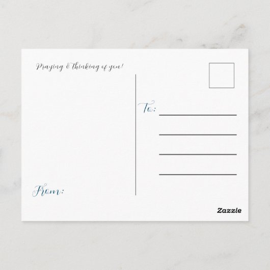 Bloemgeschriften 1 Petrus 5:7 Briefkaart (Achterkant)