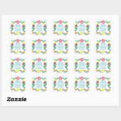 Bloemgeschriften Psalm 106:1 Vierkante Sticker (Vel)