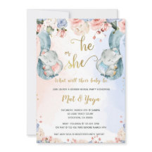 Bloemgeslacht onthullen olifant Baby shower
