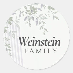 Bloemgestreepte blad Purim sticker