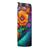 Bloemgevulde hart Valentijnsdag Thermosbeker (Geroteerd rechts)