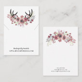 Bloemgewei Ketting Hanger Display Kaart Visitekaartje (Voorkant / Achterkant)