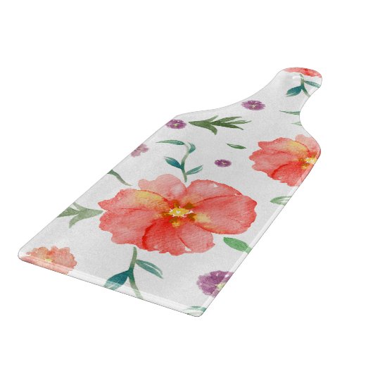 Bloemglazen snijplank - Keukencadeau voor koppels (Hoek)