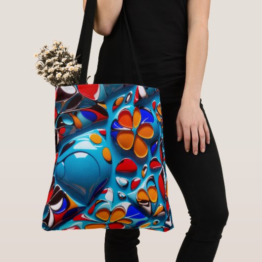 Bloemglazuur Canvas tas (Dichtbij)