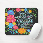  bloemgod geef me sereniteit inspirerend muismat (Met muis)