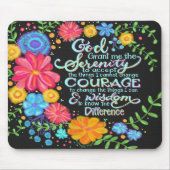  bloemgod geef me sereniteit inspirerend muismat (Voorkant)