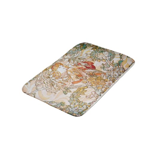 Bloemgodin Art Nouveau Badmat (Gekanteld)