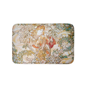 Bloemgodin Art Nouveau Badmat