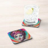 bloemgodin bier onderzetter (Rechterzijde)