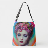 bloemgodin crossbody tas (Achterkant)