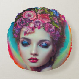 bloemgodin rond kussen