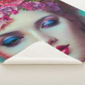 bloemgodin sherpa deken (3/4)