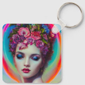 bloemgodin sleutelhanger (Achterkant)