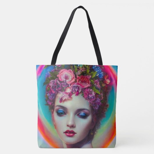 bloemgodin tote bag (Voorkant)