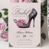 Bloemgotische bruids douche uitnodiging