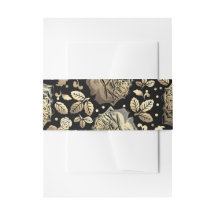 Bloemgoud en zwart vintage bruiloft