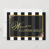 Bloemgoud Folie ZUL JE MIJN BLOEMENMEISJE ZIJN? Kaart (Voorkant)