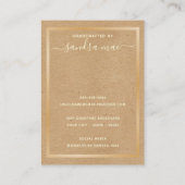 Bloemgoud Kraftpapier Sieraden Displaykaart Visitekaartje (Achterkant)