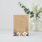 Bloemgoud Kraftpapier Sieraden Displaykaart Visitekaartje (Staand voorkant)