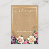 Bloemgoud Kraftpapier Sieraden Displaykaart Visitekaartje (Voorkant)