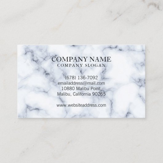 Bloemgoud Lijst op wit marmer | VISITEKAARTJE (Achterkant)