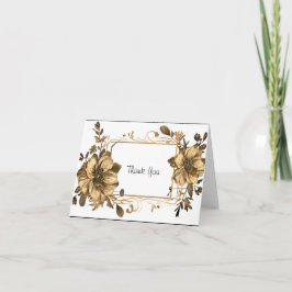 Bloemgoud met Lijst Bedankkaart