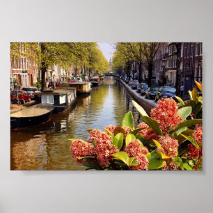 Bloemgracht Amsterdam Canal Summer Photo Poster