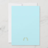 Bloemgrens Aqua & Goud Indische bruiloft Mehendi Kaart (Achterkant)