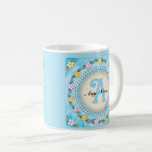 Bloemgrens Monogram mok (Voorkant rechts)