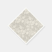  Bloemgrijs Wit Vrijgezellenfeest Servet (Hoek)