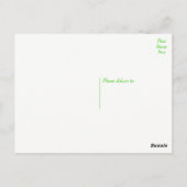 Bloemgroen Dank u witte madeliefjes bloemen Briefkaart (Achterkant)