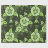 Bloemgroen inpakpapier (Vlak)