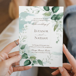 Bloemgroen laat zomerse bruiloft kaart