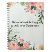 bloemgroen notitieboek (Voorkant)