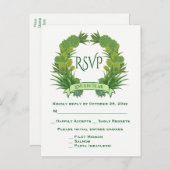Bloemgroen RSVP Succulenten & Cactus Zuidwest Uitnodiging Briefkaart (Voorkant / Achterkant)