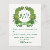 Bloemgroen RSVP Succulenten & Cactus Zuidwest Uitnodiging Briefkaart (Voorkant)