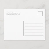 Bloemgroen Script Kerstvakantie feestje Uitnodiging Briefkaart (Achterkant)