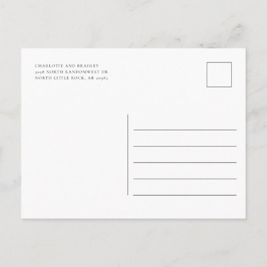 Bloemgroen Script Kerstvakantie feestje Uitnodiging Briefkaart (Achterkant)