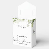 Bloemgroen Script Vrijgezellenfeest Bedankdoosjes (Geopend)